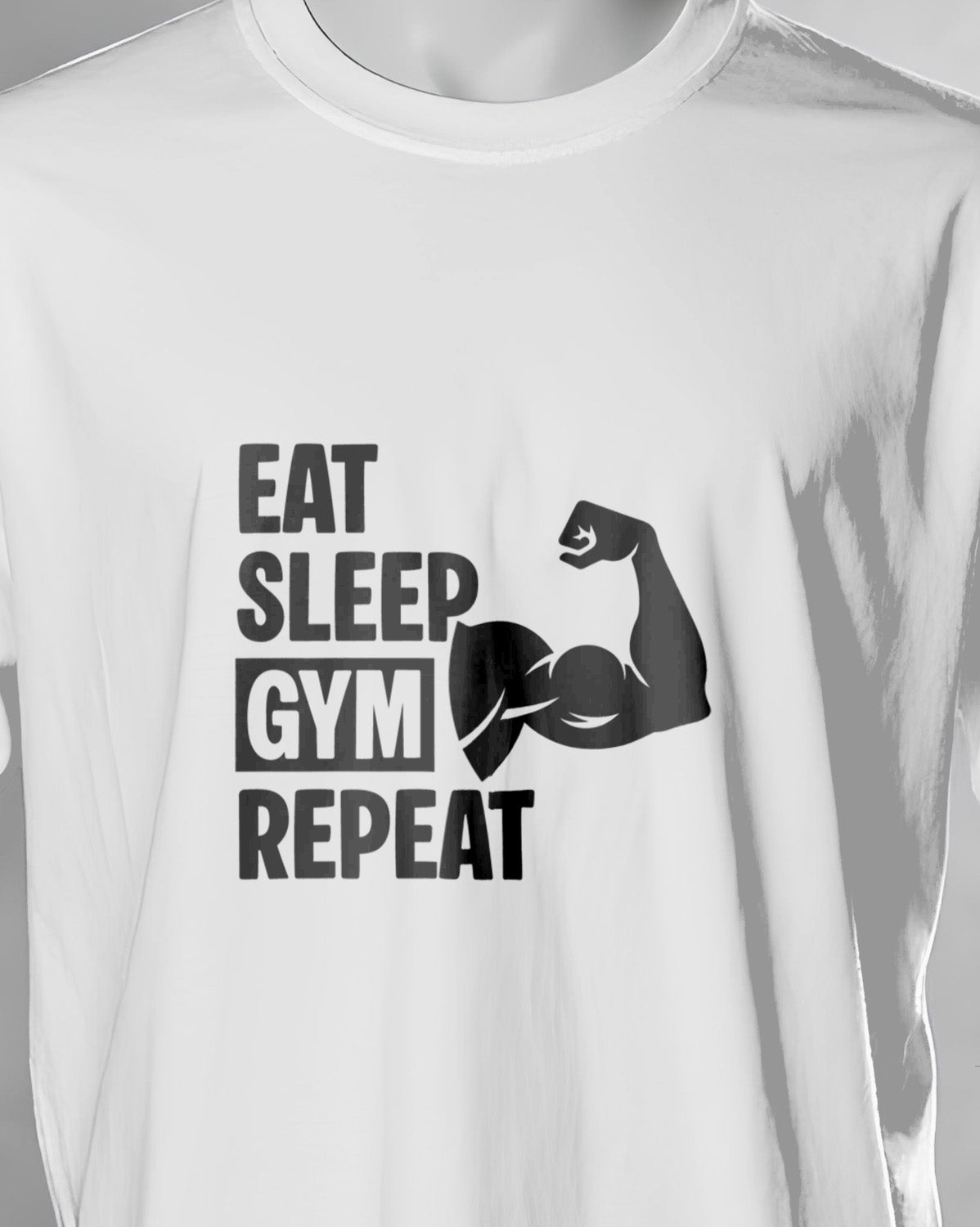 Unisex Motivation Tee | Eat Sleep Gym Repeat