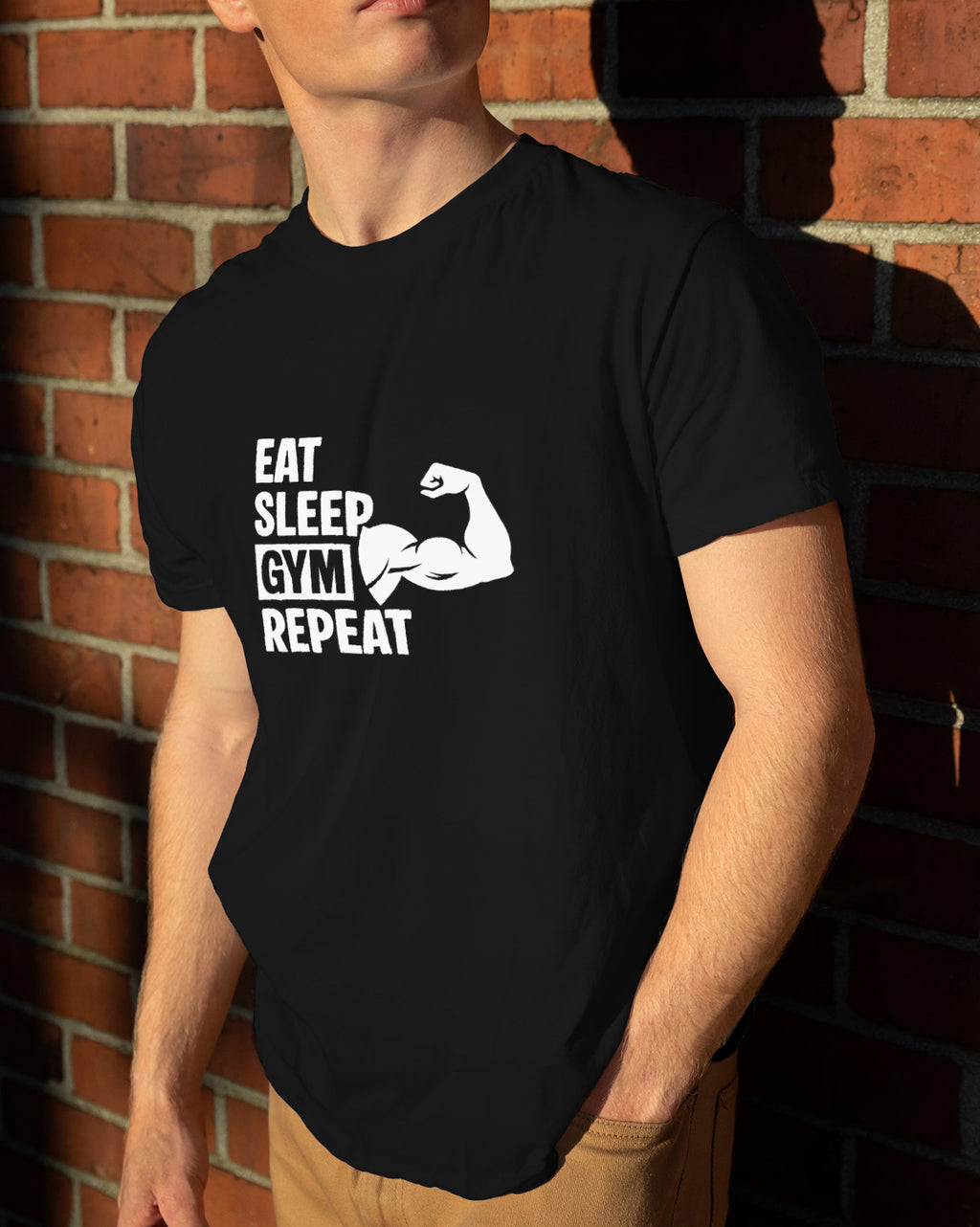 Unisex Motivation Tee | Eat Sleep Gym Repeat