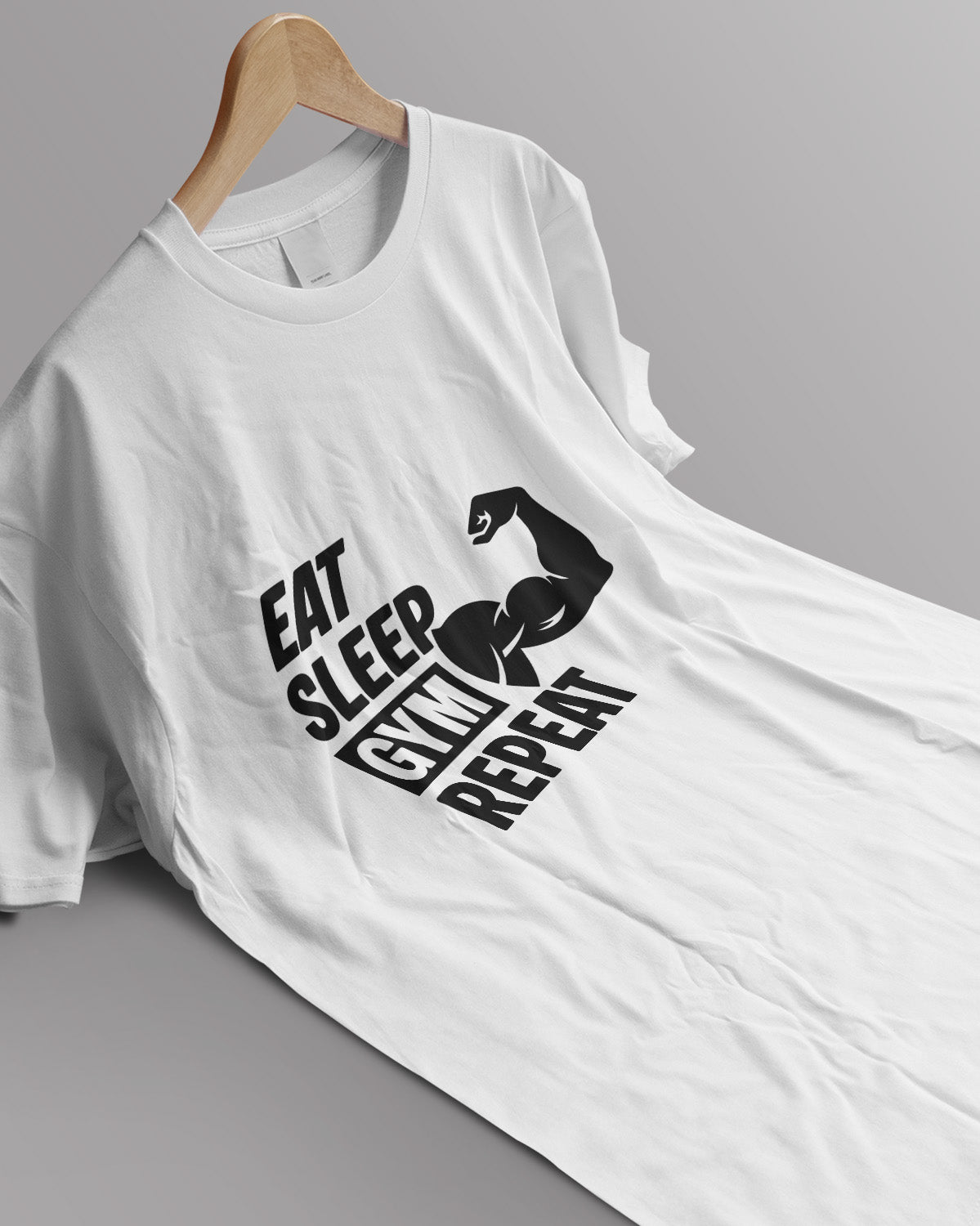 Unisex Motivation Tee | Eat Sleep Gym Repeat