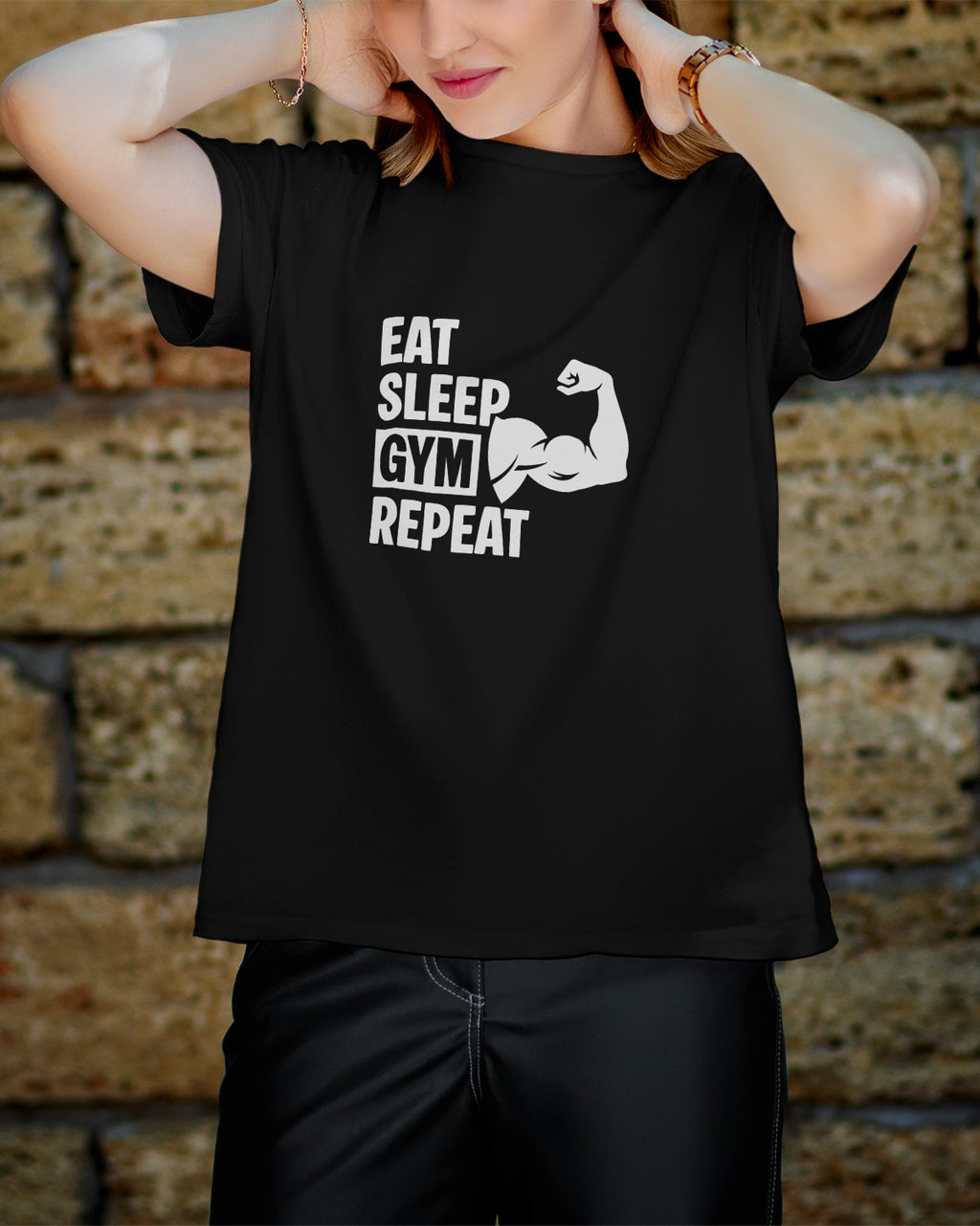 Unisex Motivation Tee | Eat Sleep Gym Repeat