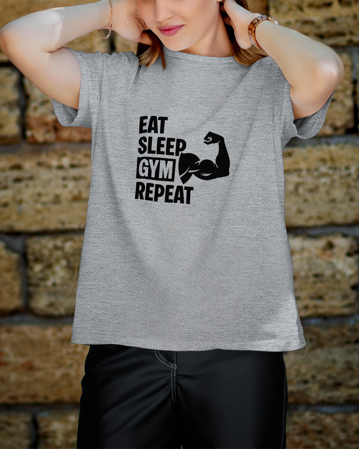 Unisex Motivation Tee | Eat Sleep Gym Repeat