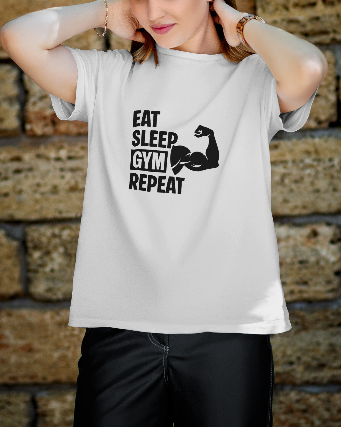 Unisex Motivation Tee | Eat Sleep Gym Repeat