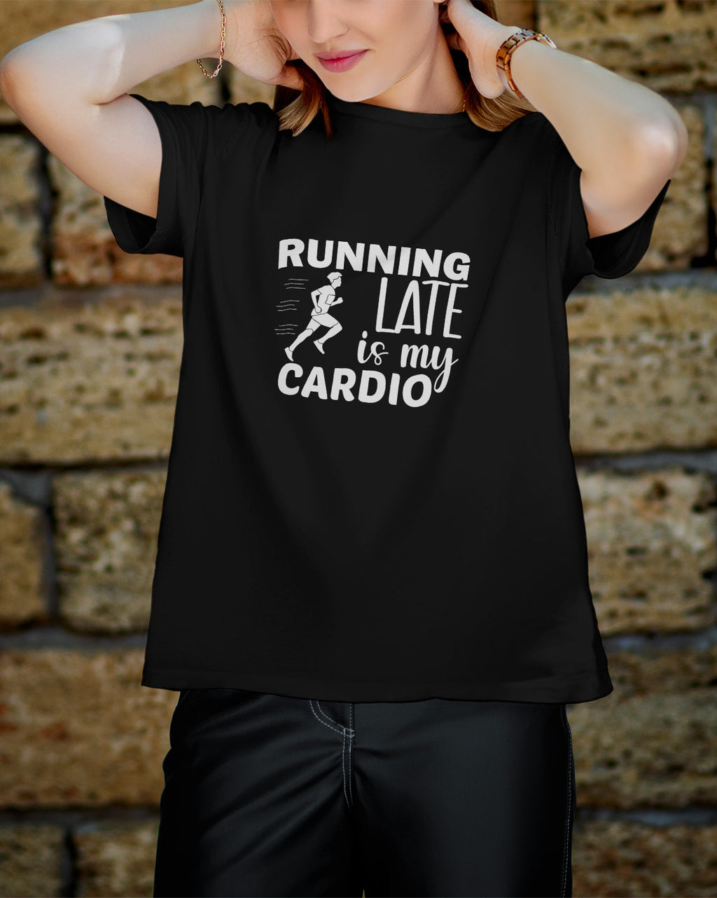 Unisex Motivation Tee | Running Late Is My Cardio