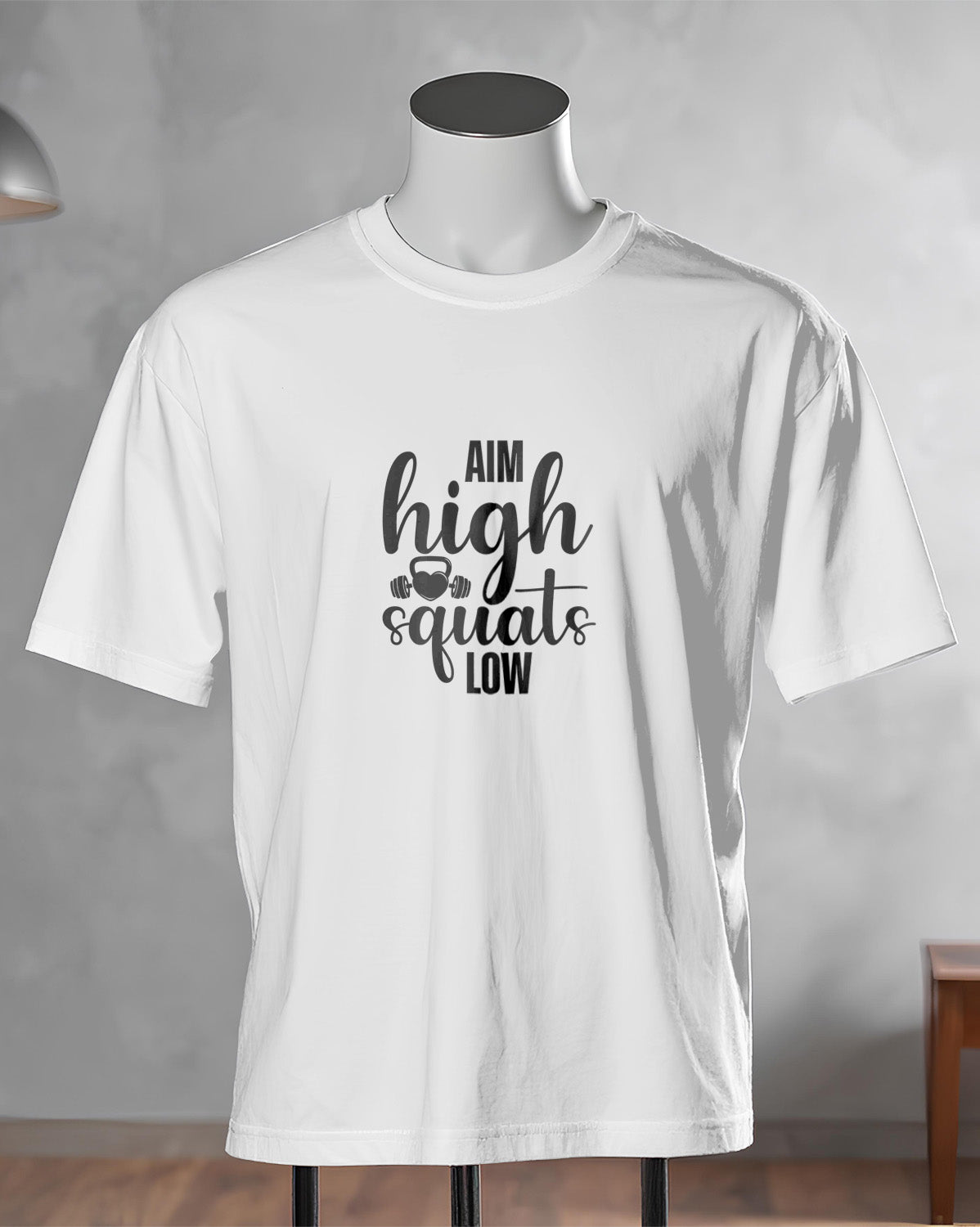 Unisex Motivation Tee | Aim High Squats Low
