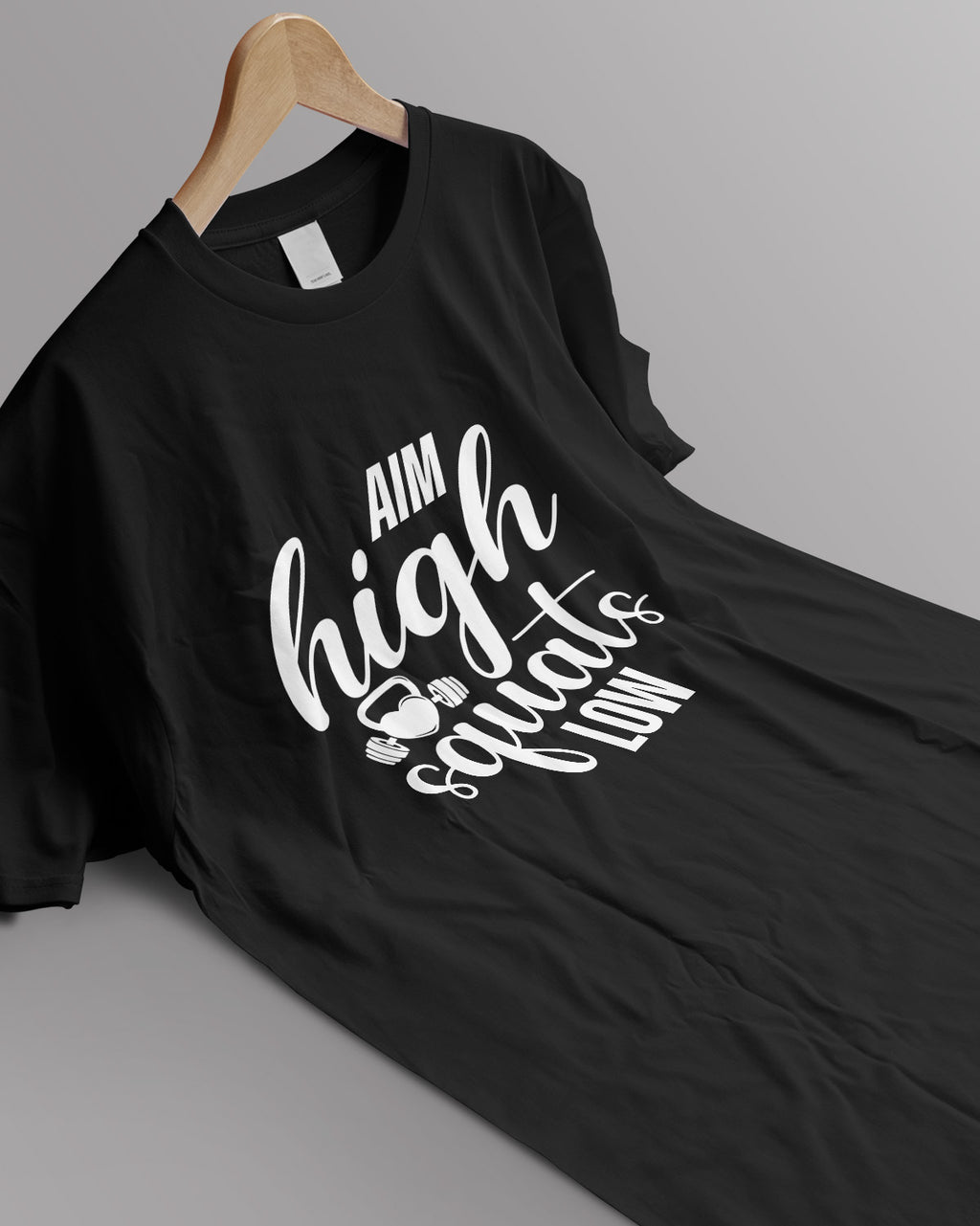 Unisex Motivation Tee | Aim High Squats Low