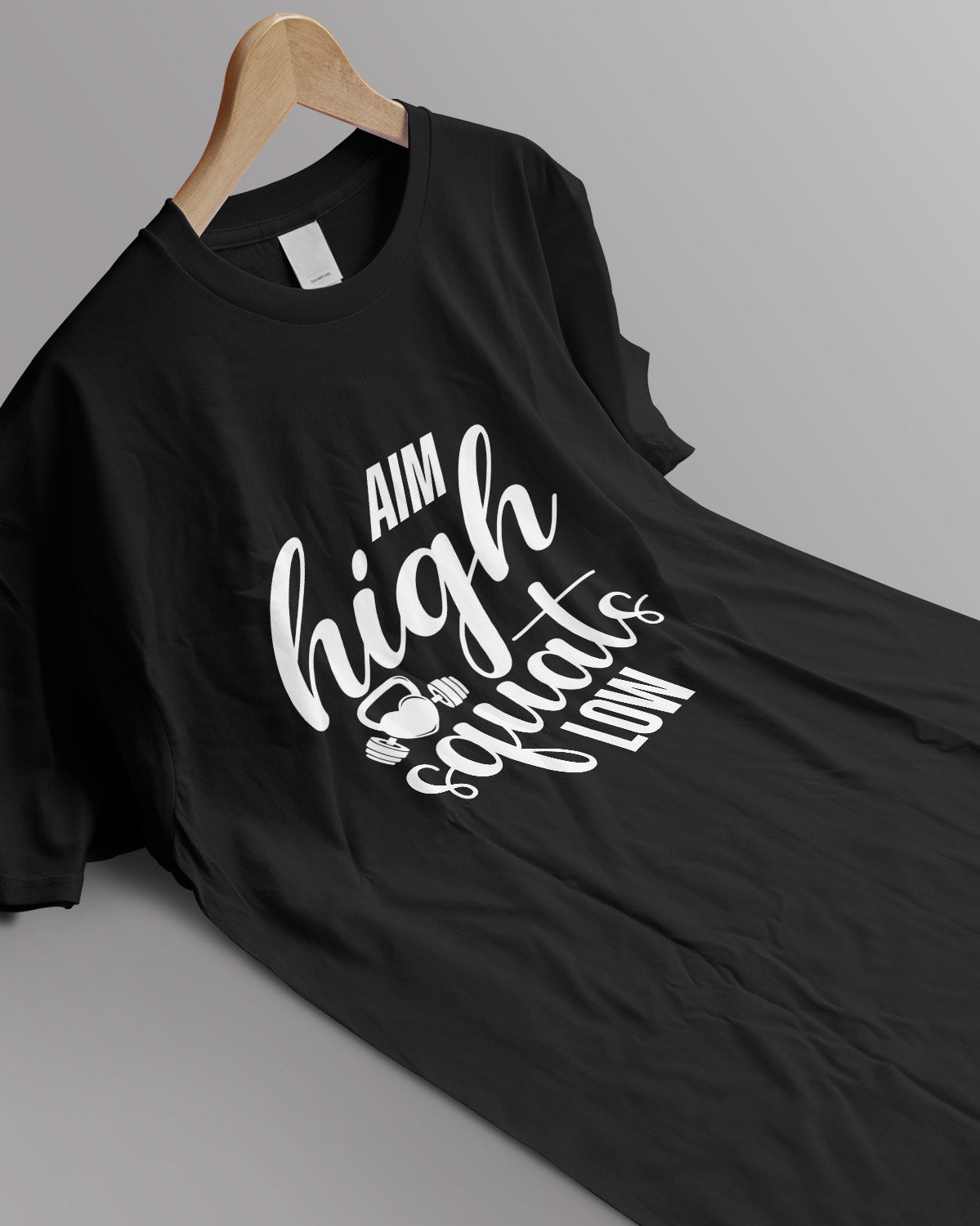Unisex Motivation Tee | Aim High Squats Low