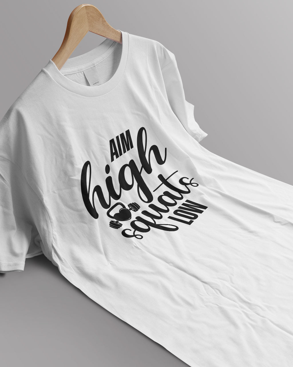 Unisex Motivation Tee | Aim High Squats Low
