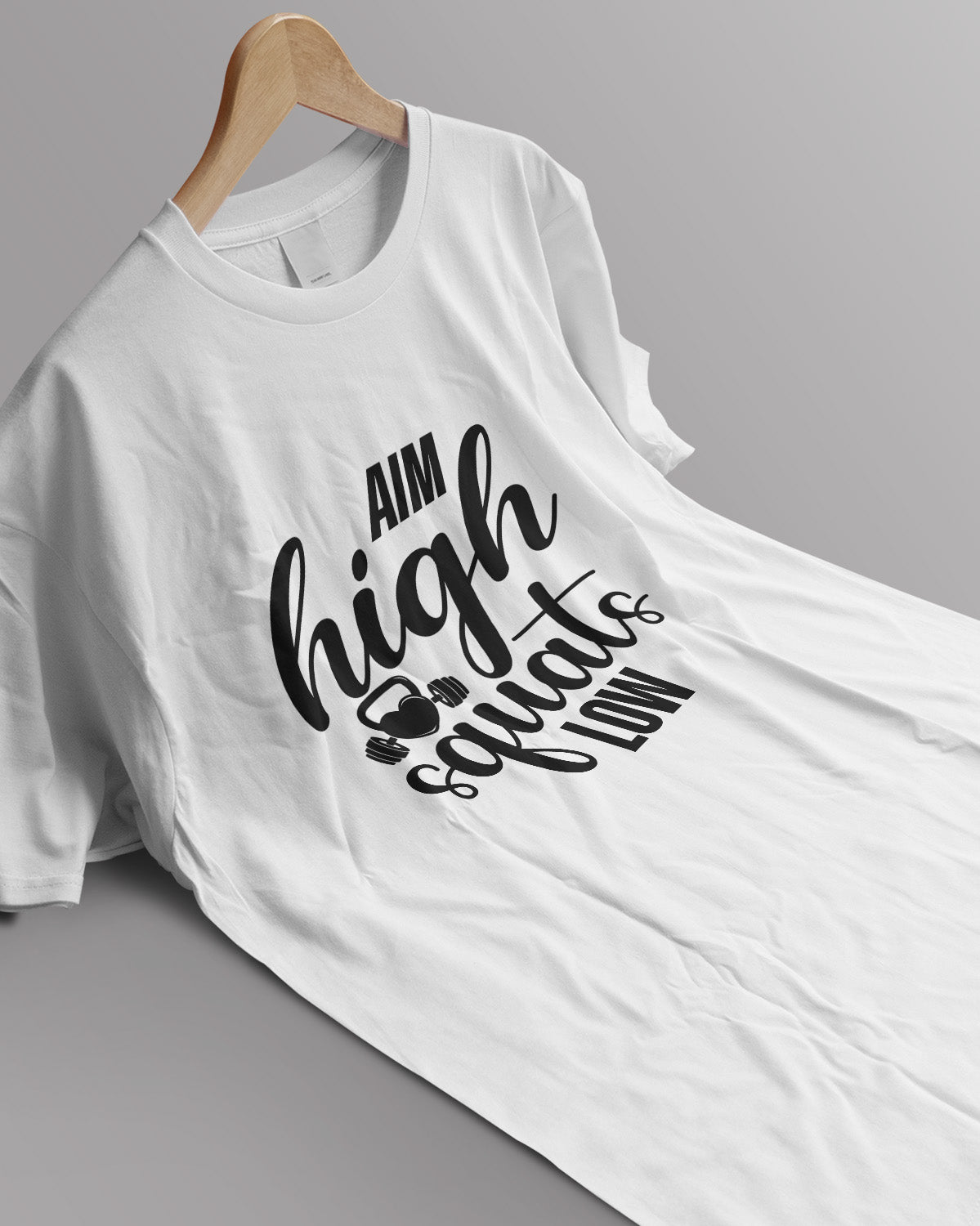 Unisex Motivation Tee | Aim High Squats Low