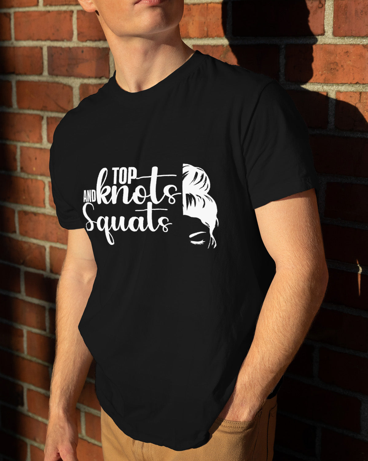 Unisex ClassiUnisex Motivation Tee | Top And Knots Squatsc Crew T-Shirt