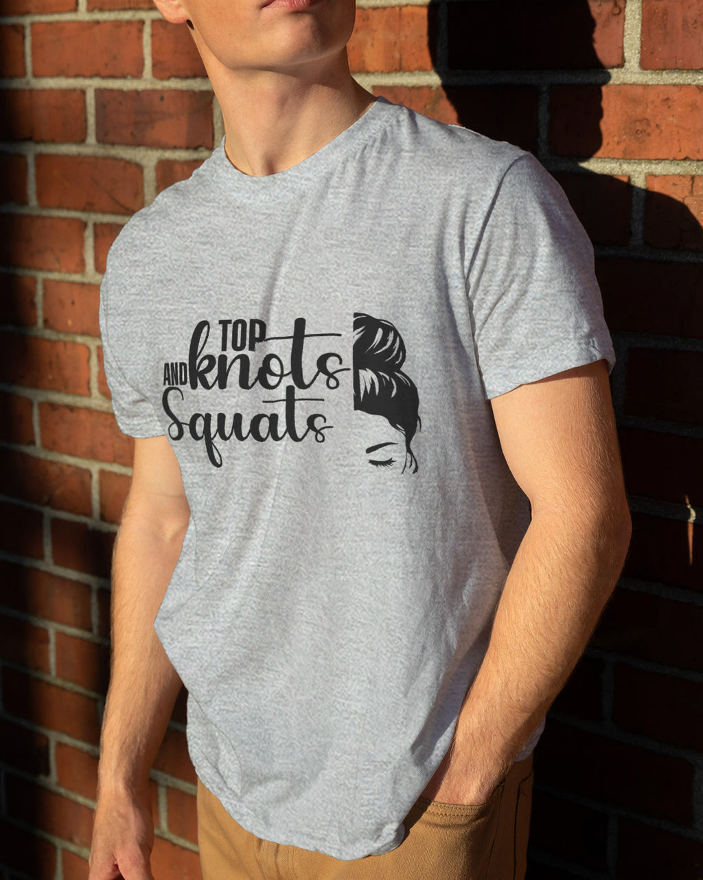 Unisex ClassiUnisex Motivation Tee | Top And Knots Squatsc Crew T-Shirt