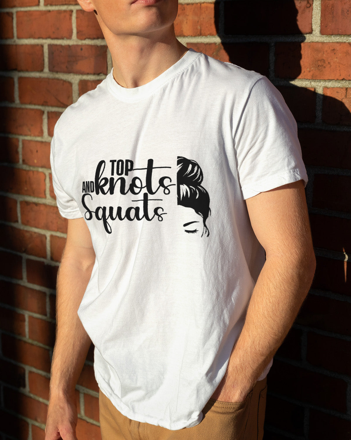 Unisex ClassiUnisex Motivation Tee | Top And Knots Squatsc Crew T-Shirt