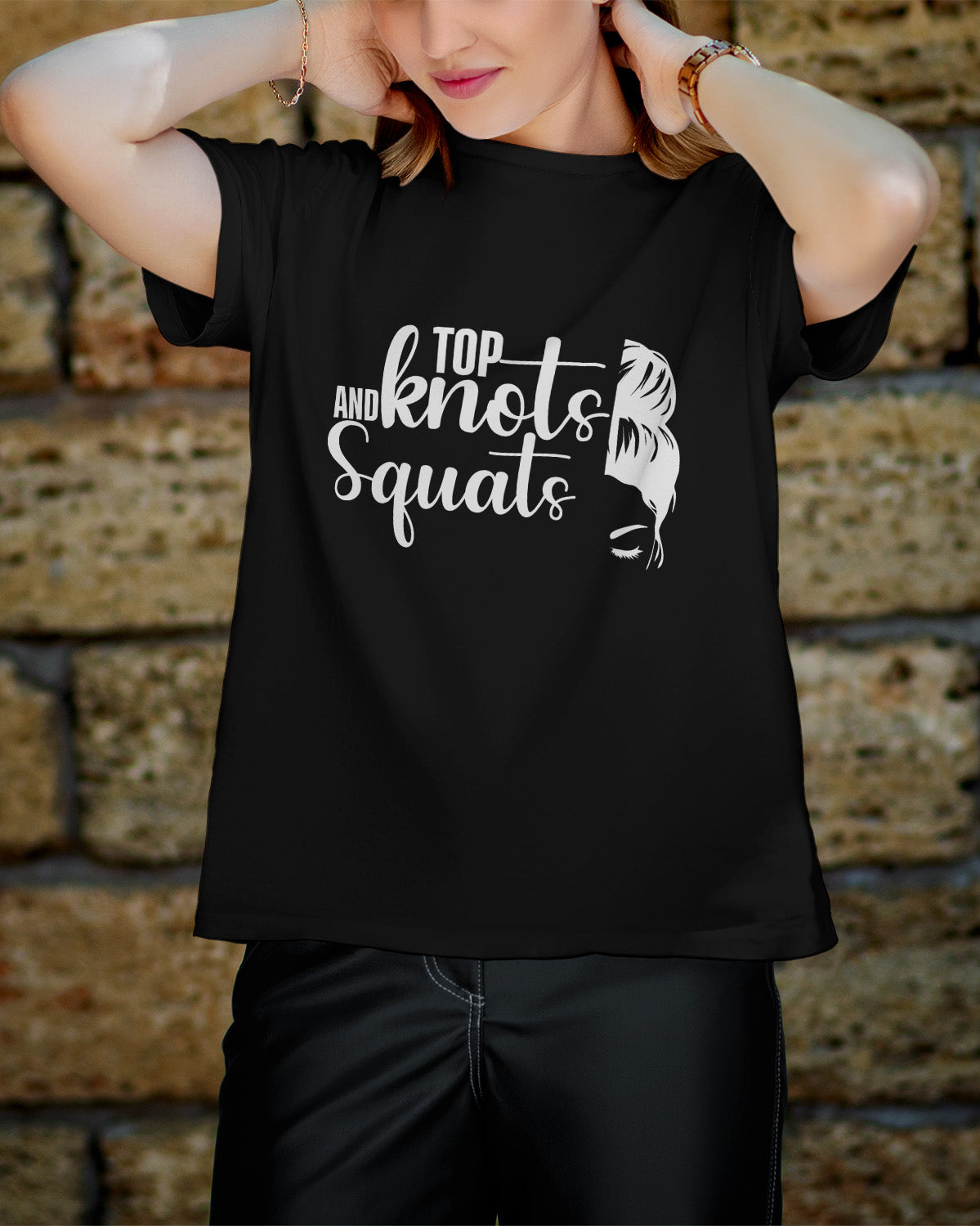 Unisex ClassiUnisex Motivation Tee | Top And Knots Squatsc Crew T-Shirt