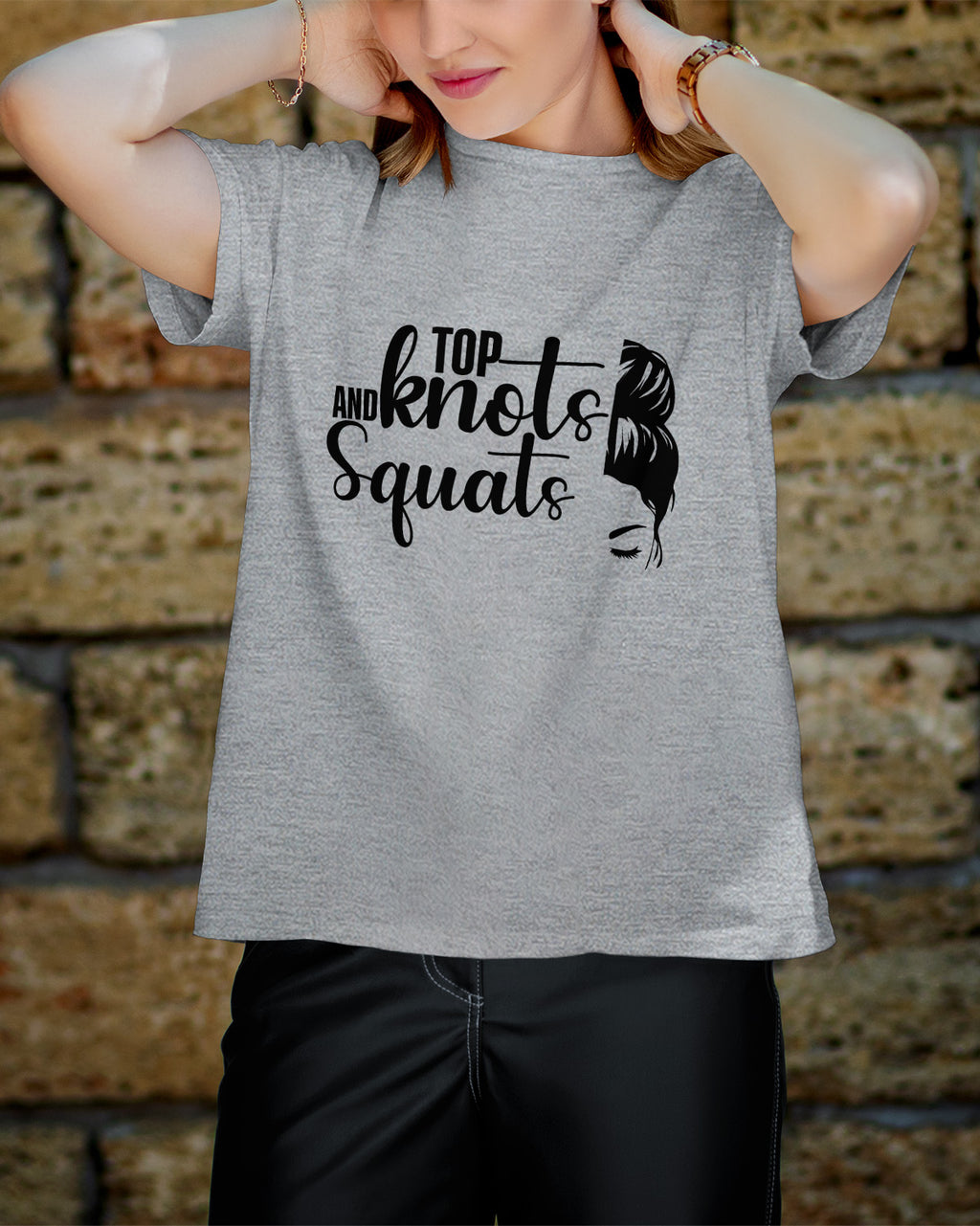 Unisex ClassiUnisex Motivation Tee | Top And Knots Squatsc Crew T-Shirt