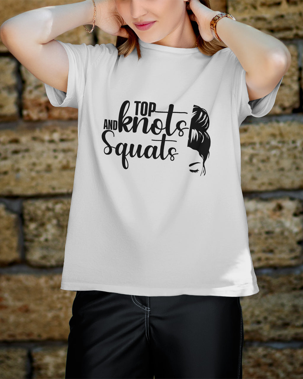 Unisex ClassiUnisex Motivation Tee | Top And Knots Squatsc Crew T-Shirt