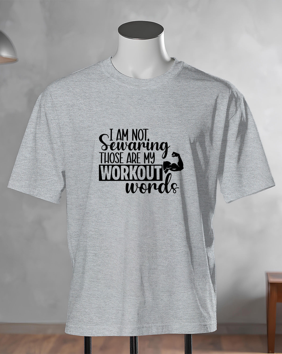 Unisex Motivation Tee | I Am Not Sewaring Those Are My Workout Words