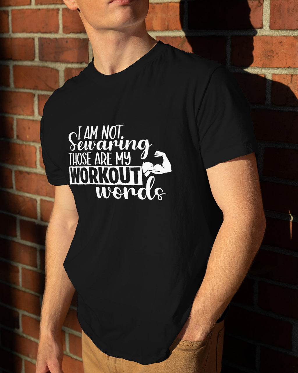 Unisex Motivation Tee | I Am Not Sewaring Those Are My Workout Words