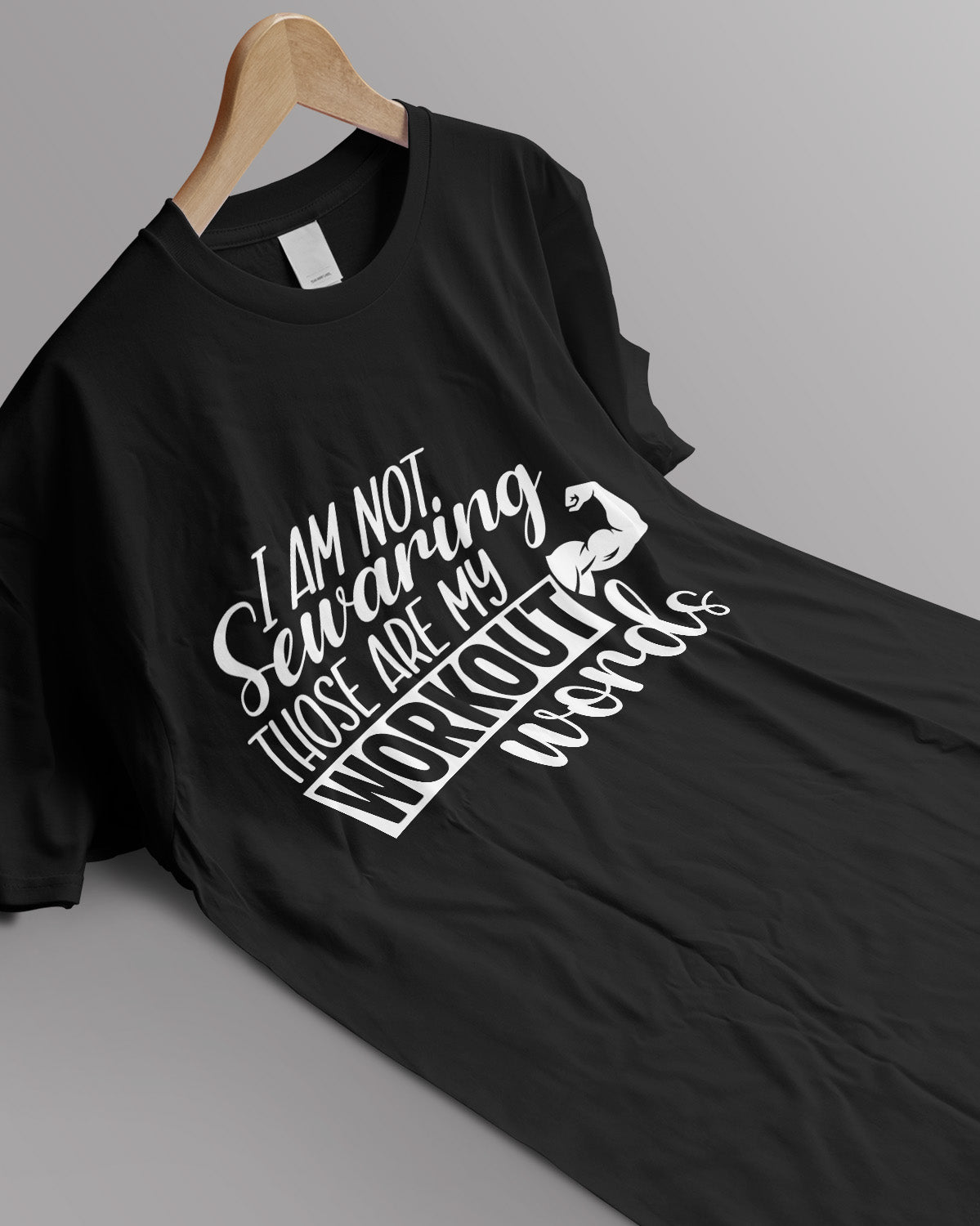 Unisex Motivation Tee | I Am Not Sewaring Those Are My Workout Words