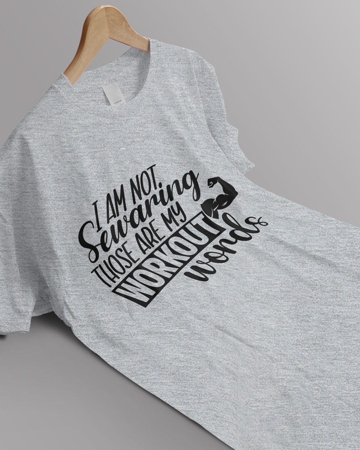 Unisex Motivation Tee | I Am Not Sewaring Those Are My Workout Words