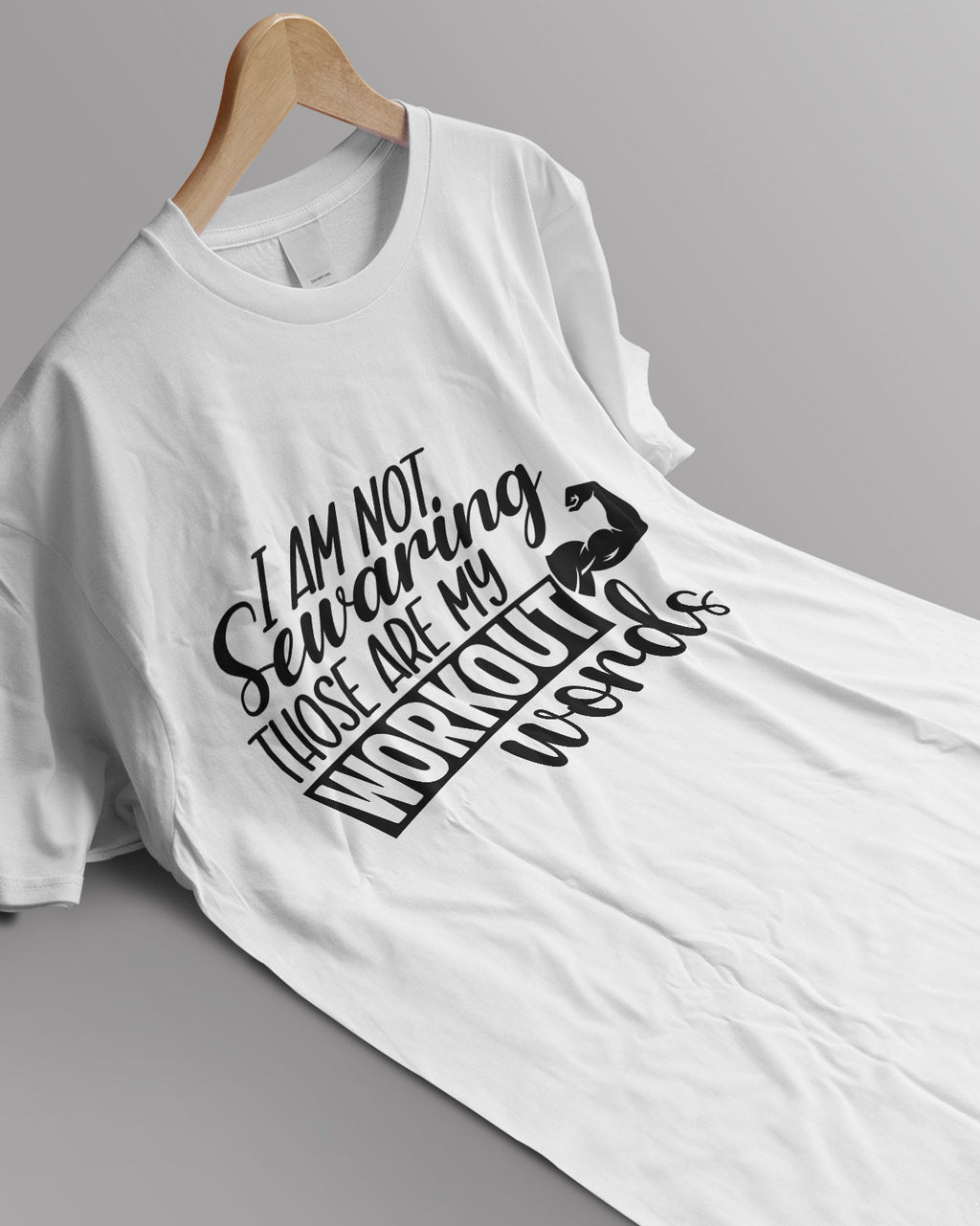 Unisex Motivation Tee | I Am Not Sewaring Those Are My Workout Words
