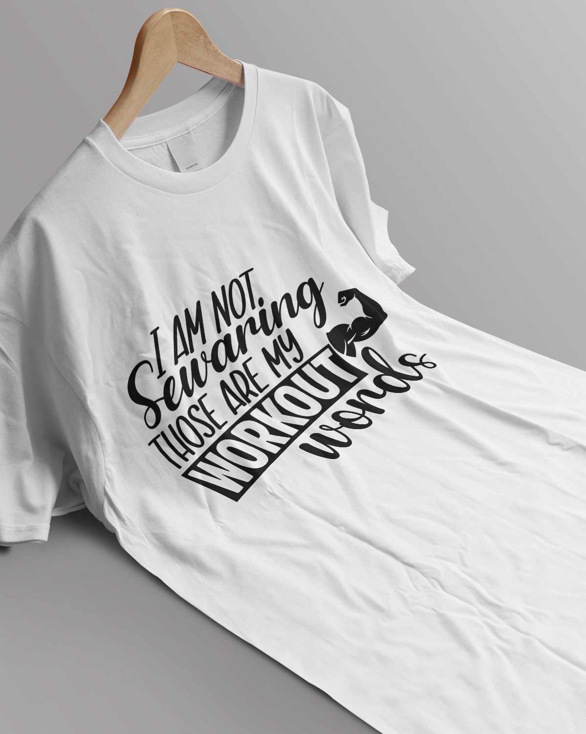 Unisex Motivation Tee | I Am Not Sewaring Those Are My Workout Words