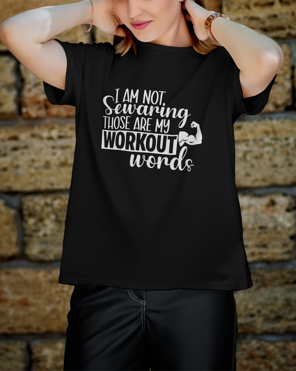 Unisex Motivation Tee | I Am Not Sewaring Those Are My Workout Words