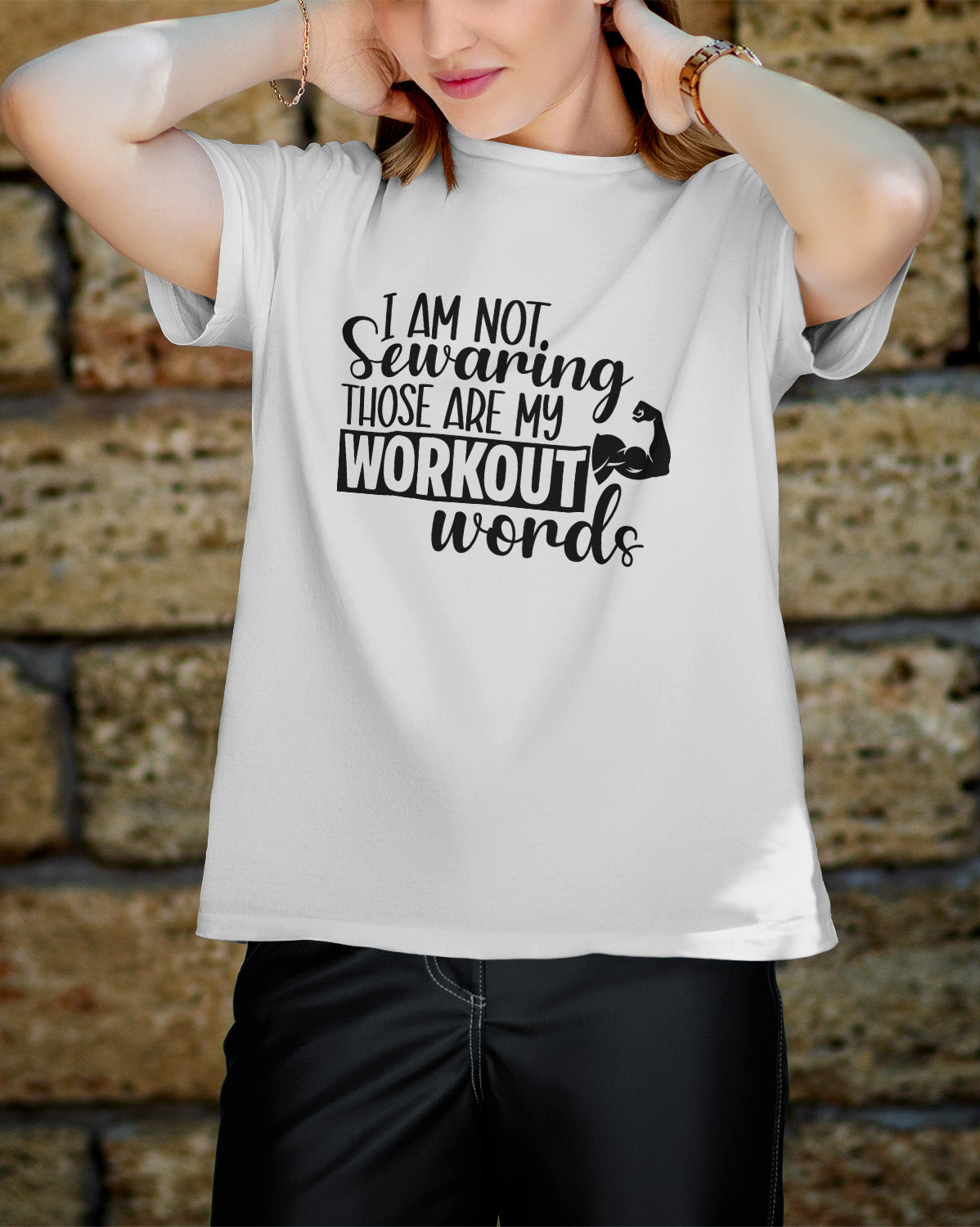 Unisex Motivation Tee | I Am Not Sewaring Those Are My Workout Words