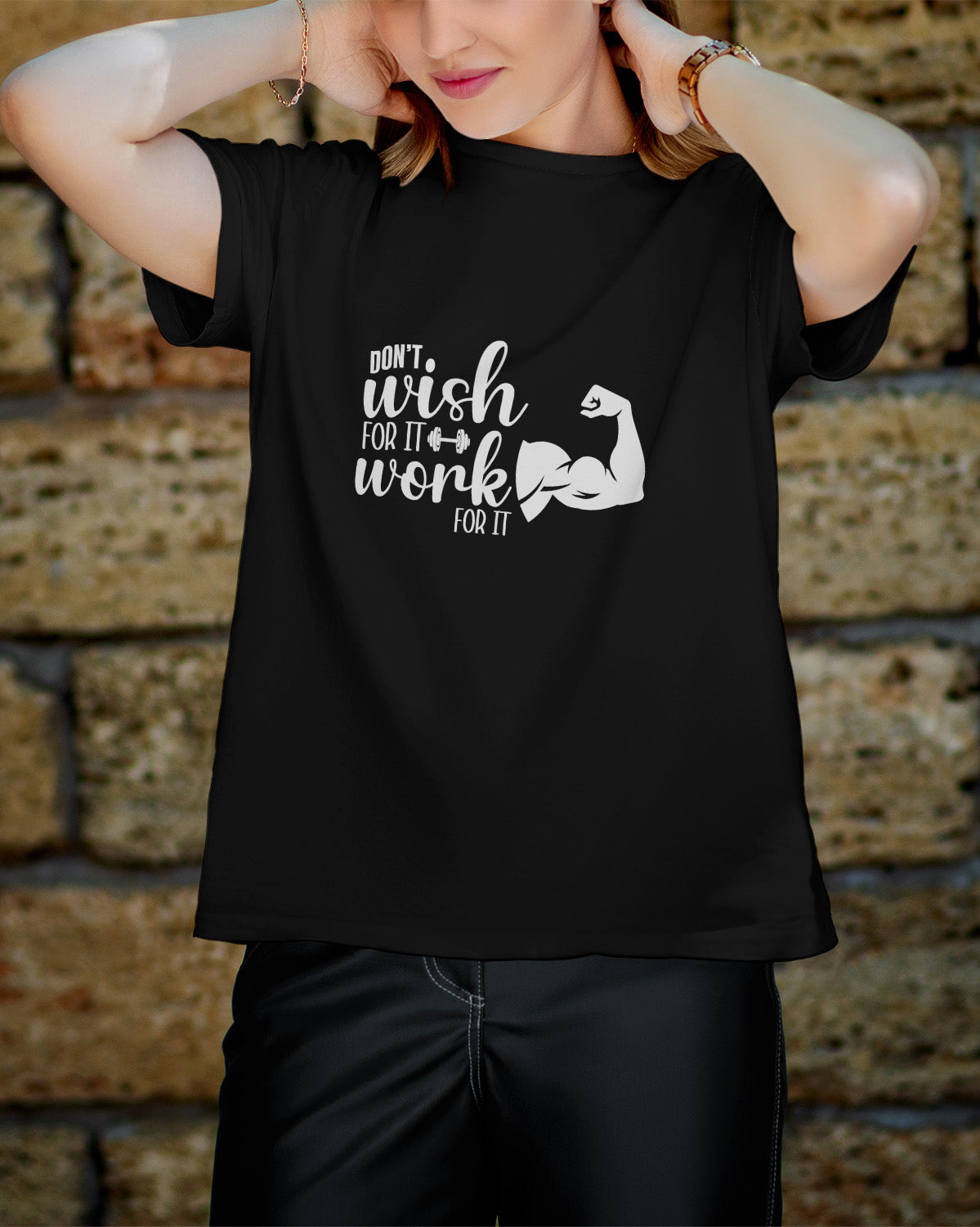 Unisex Motivation Tee | Don'T Wish For It Work For It