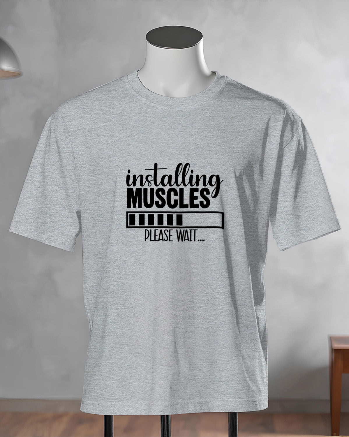 Unisex Motivation Tee | Installing Muscles Please Wait..