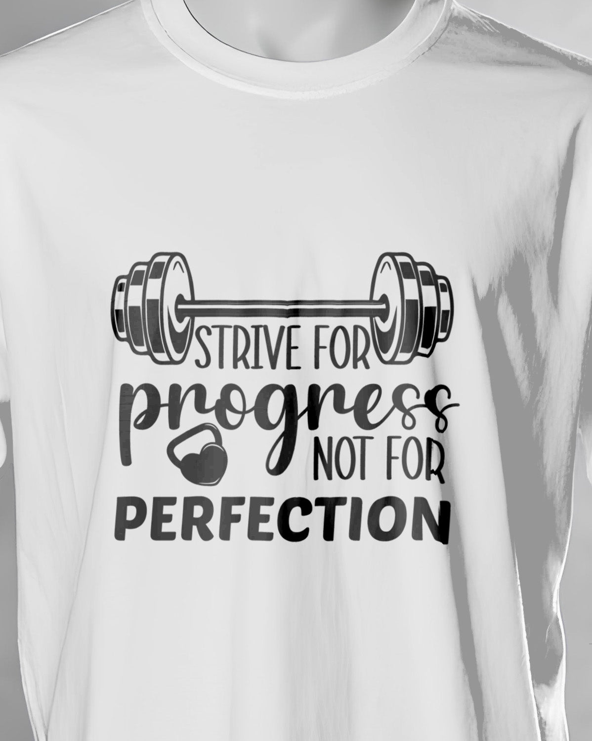 Unisex Motivation Tee | Strive For Progress Not For Perfection