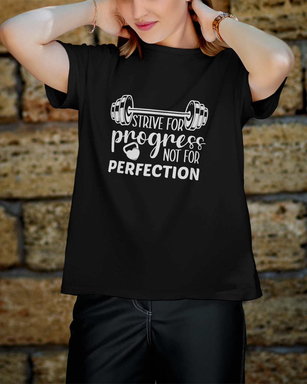 Unisex Motivation Tee | Strive For Progress Not For Perfection