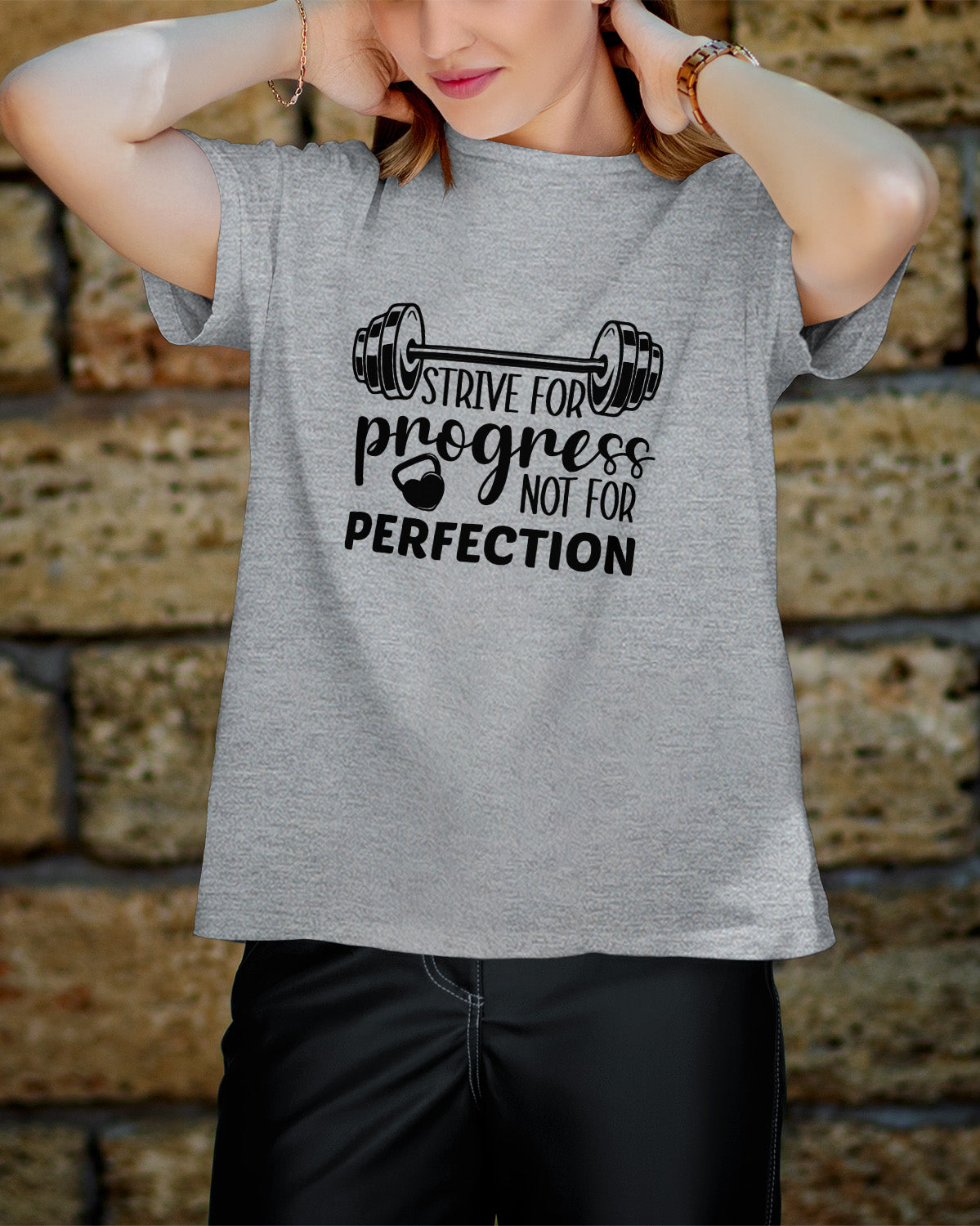 Unisex Motivation Tee | Strive For Progress Not For Perfection