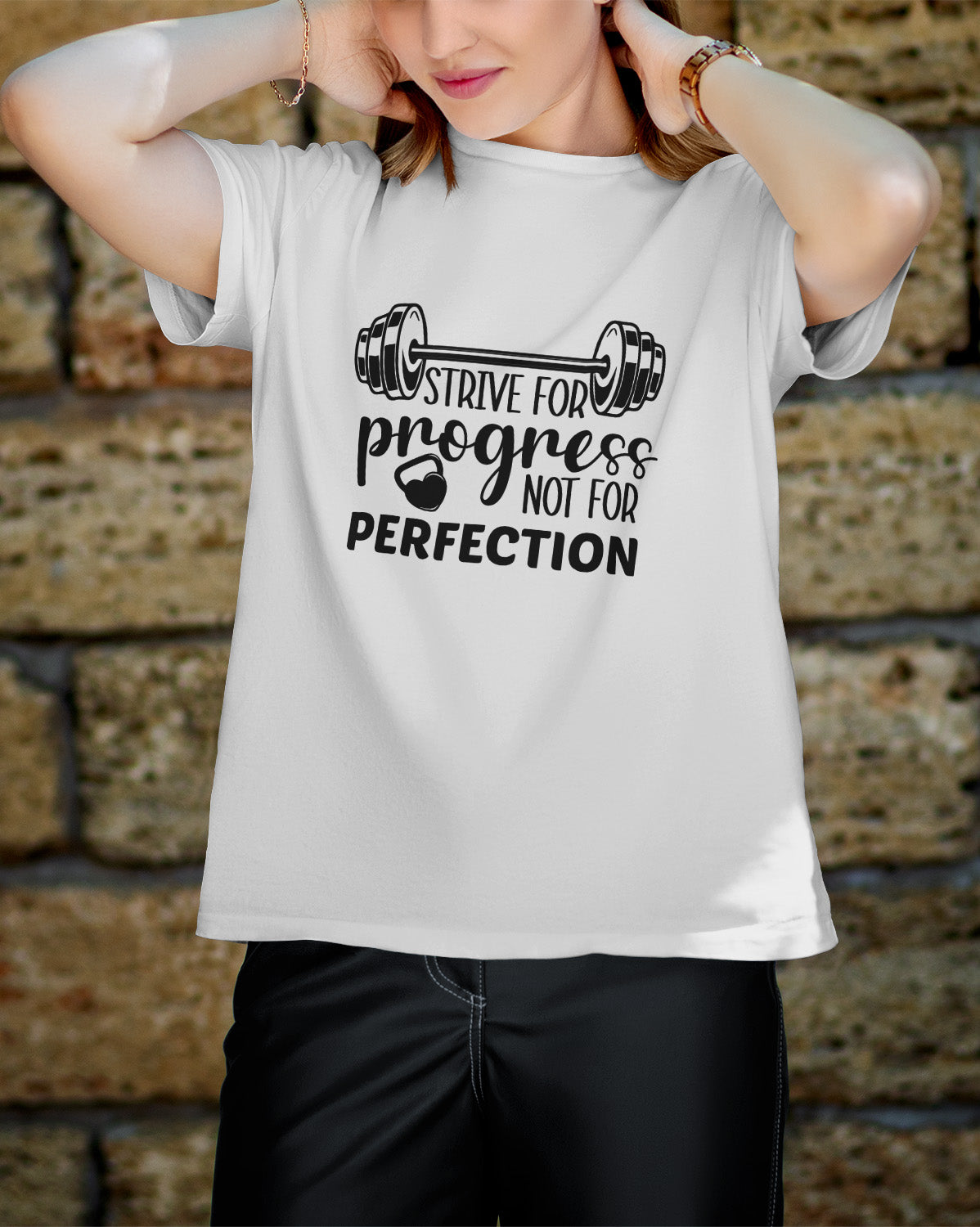 Unisex Motivation Tee | Strive For Progress Not For Perfection