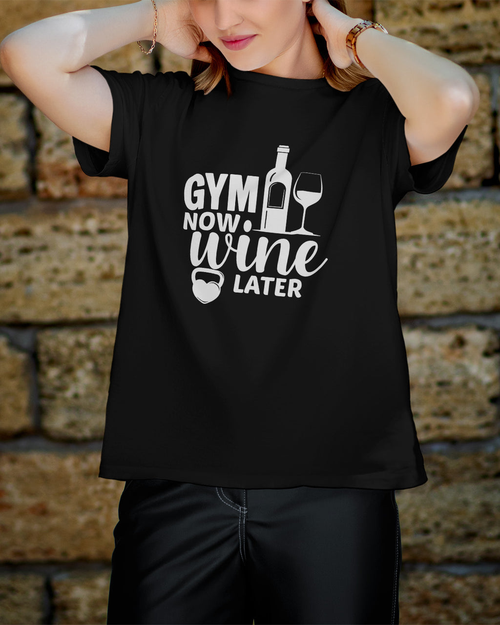 Unisex Unisex Motivation Tee | Gym Now. Wine Later