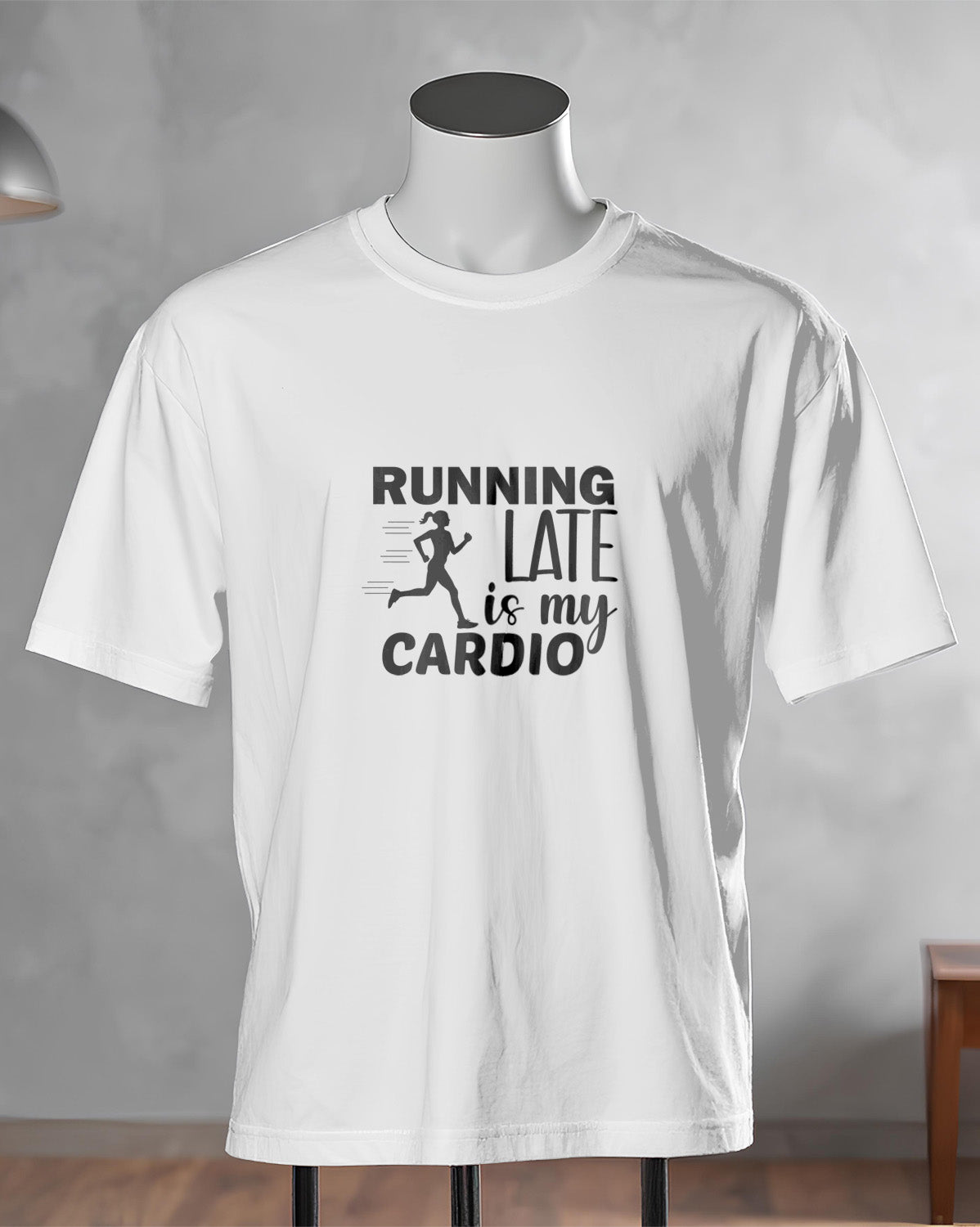Unisex Motivation Tee | Running Late Is My Cardio