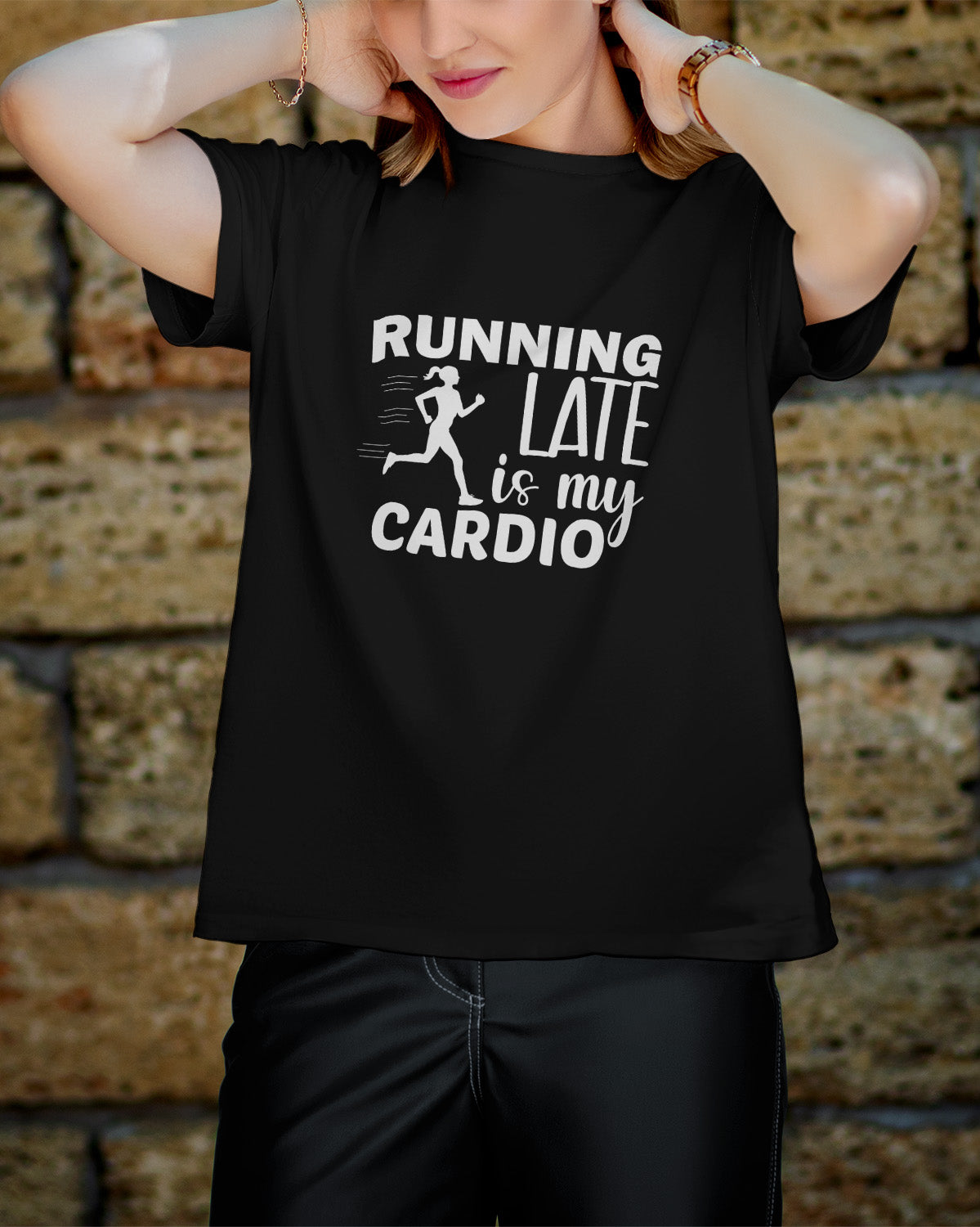 Unisex Motivation Tee | Running Late Is My Cardio