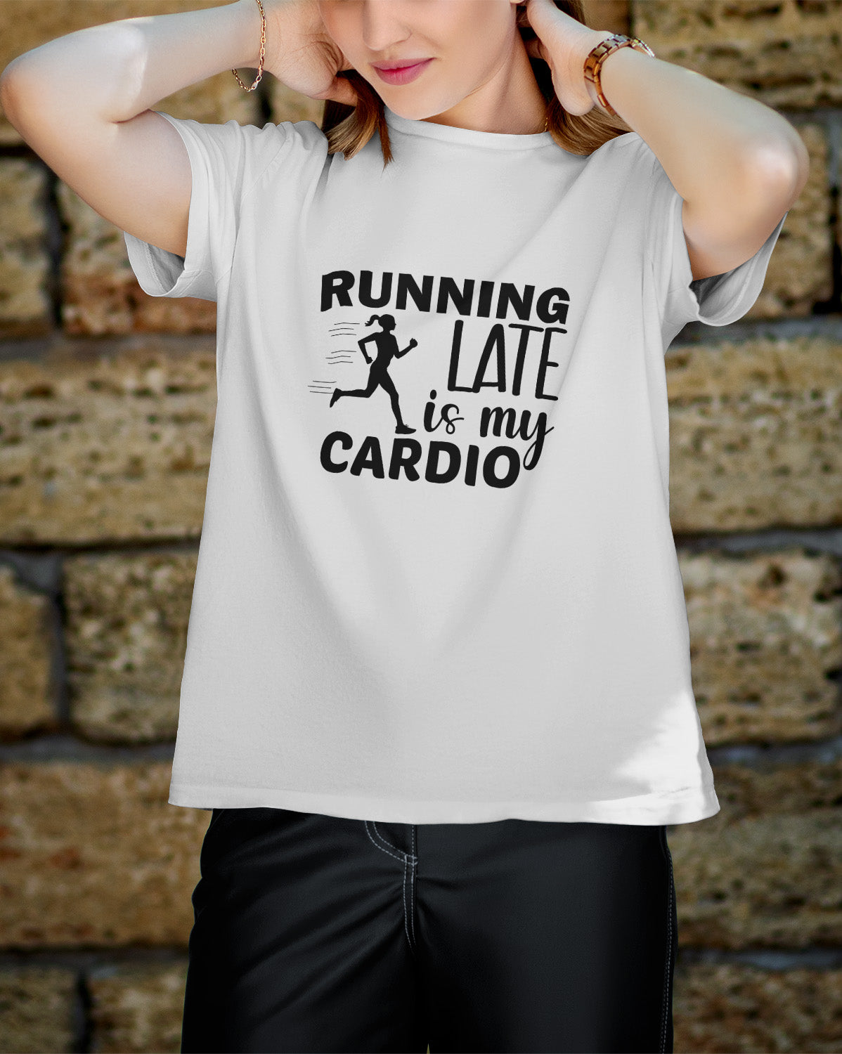 Unisex Motivation Tee | Running Late Is My Cardio