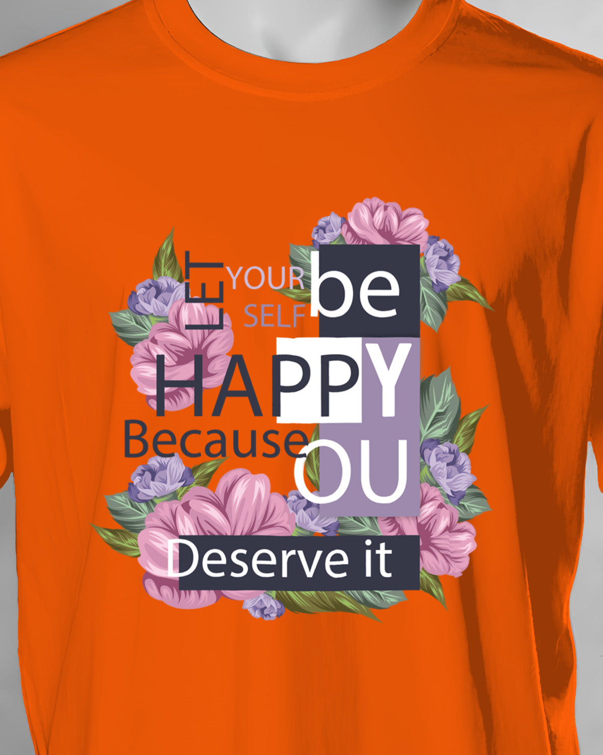 Unisex Floral Tee | Be Happy