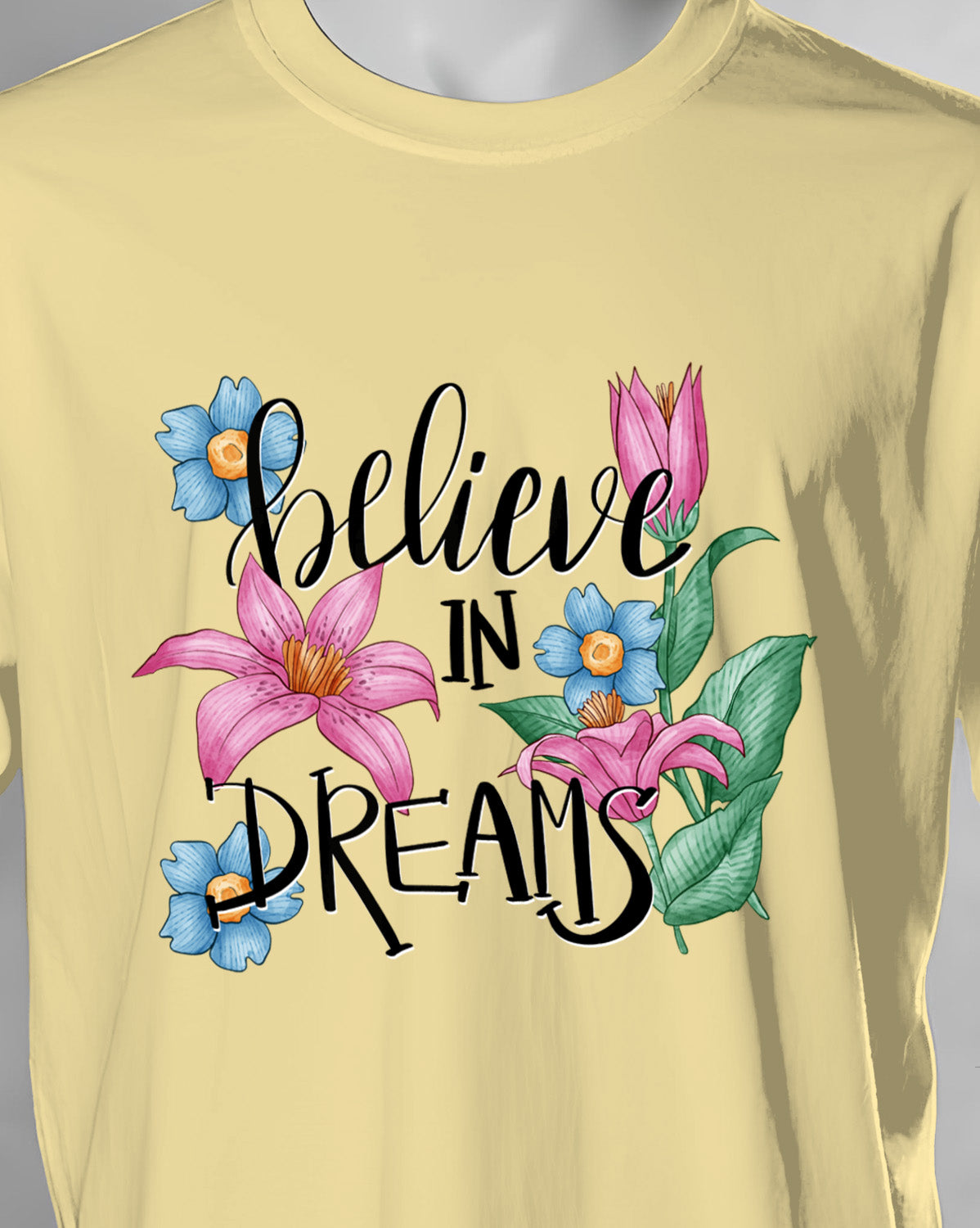 Unisex Floral Tee | Believe in Dreams