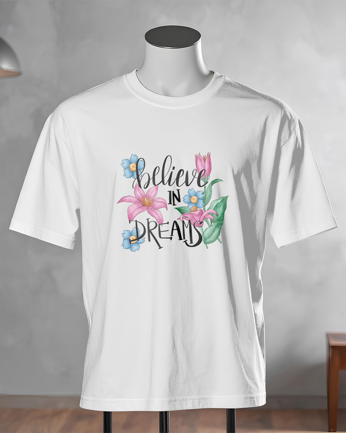 Unisex Floral Tee | Believe in Dreams