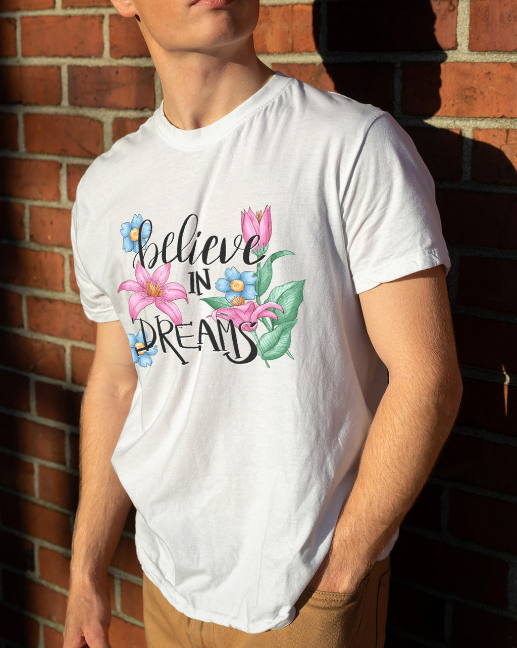 Unisex Floral Tee | Believe in Dreams