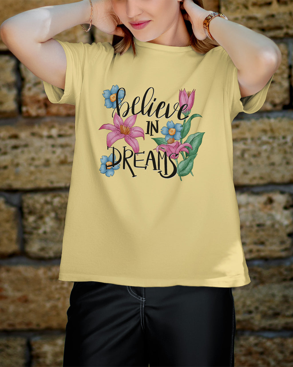 Unisex Floral Tee | Believe in Dreams