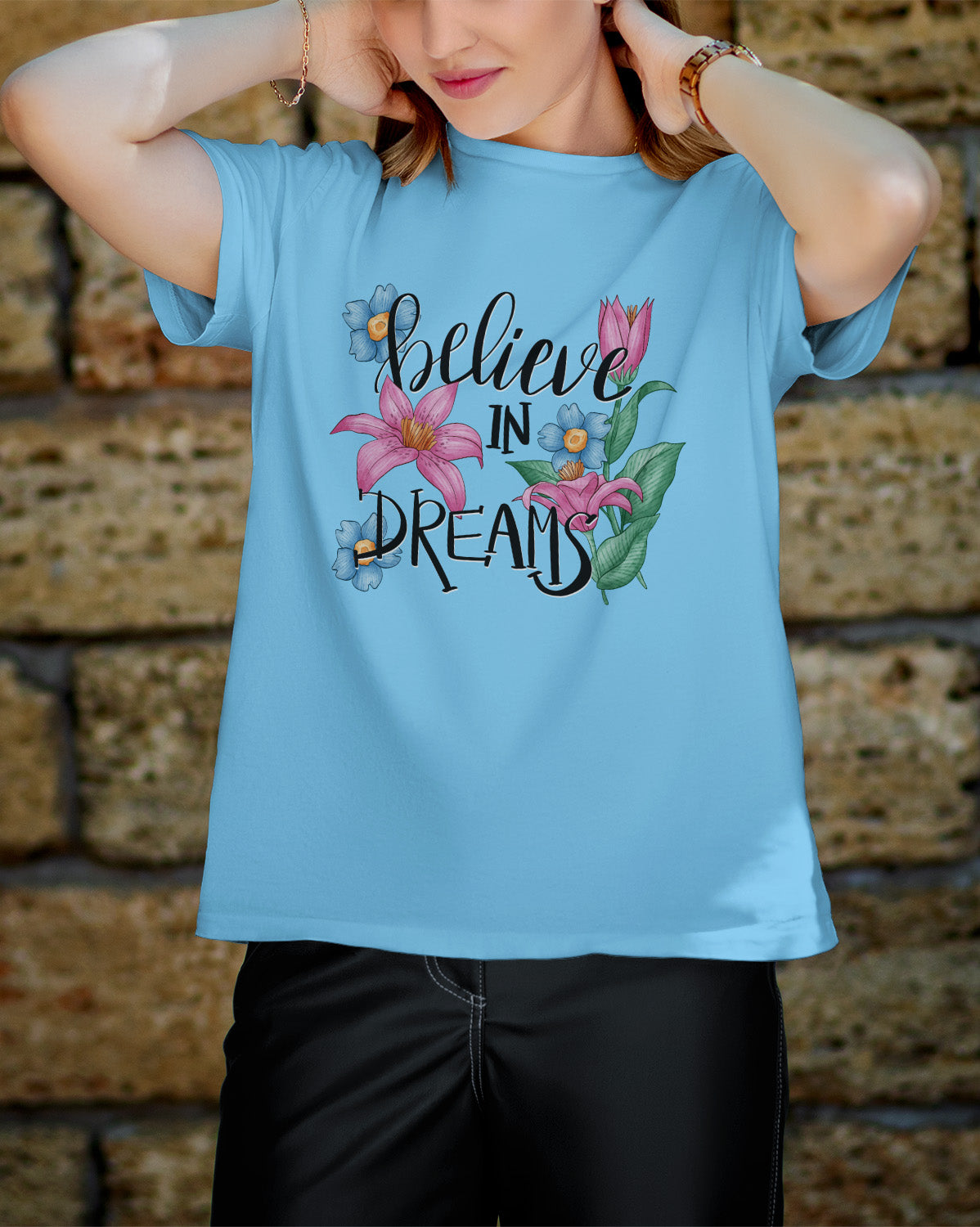 Unisex Floral Tee | Believe in Dreams