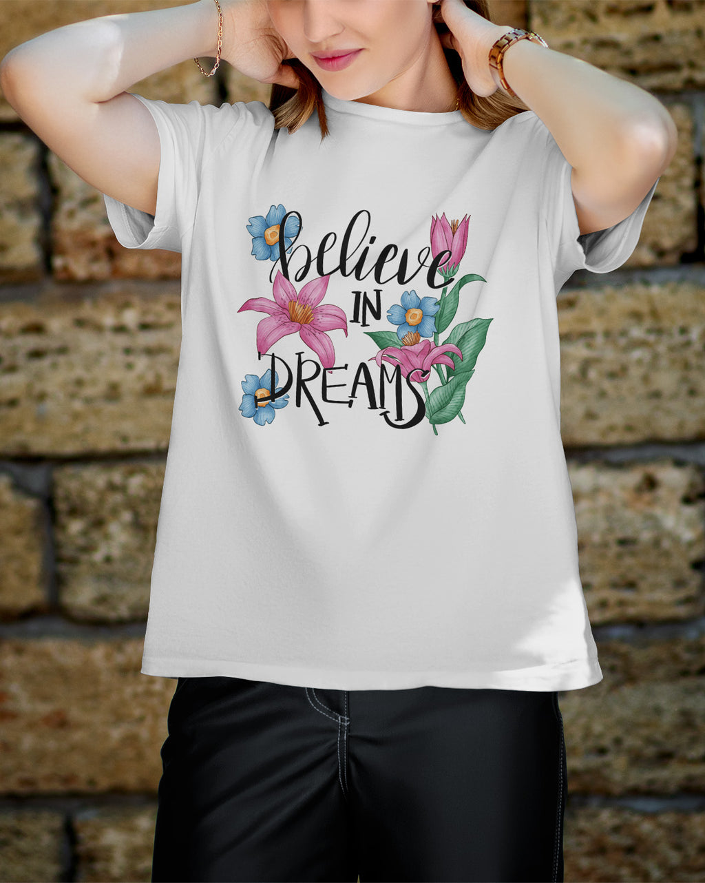 Unisex Floral Tee | Believe in Dreams
