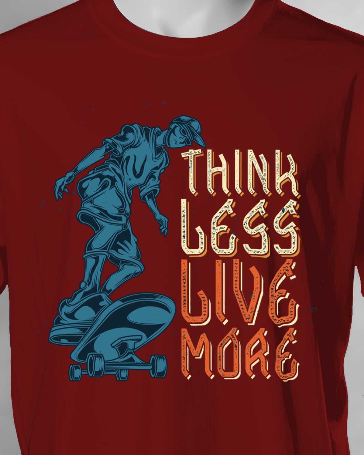 Unisex Retro Tee | Think less Live more