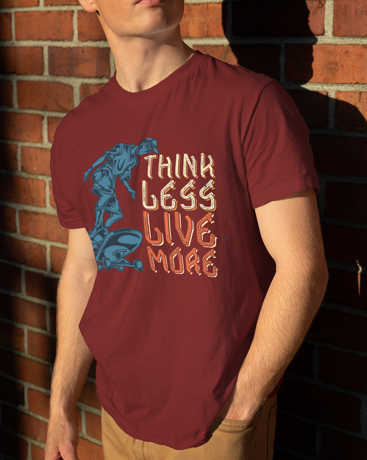 Unisex Retro Tee | Think less Live more