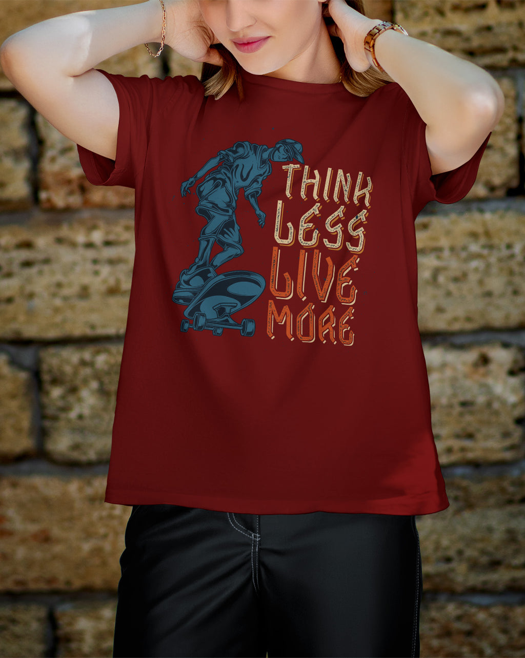 Unisex Retro Tee | Think less Live more