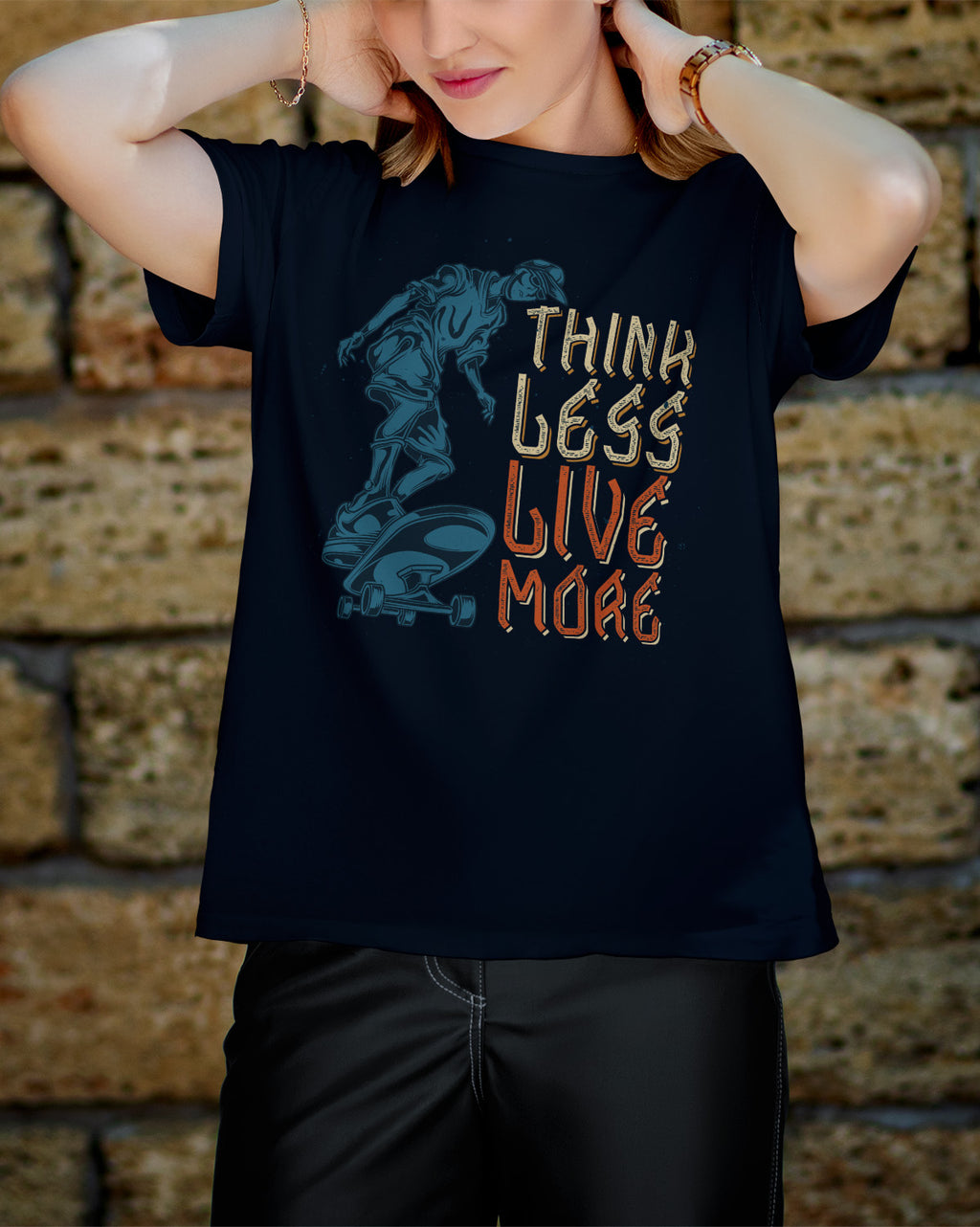 Unisex Retro Tee | Think less Live more