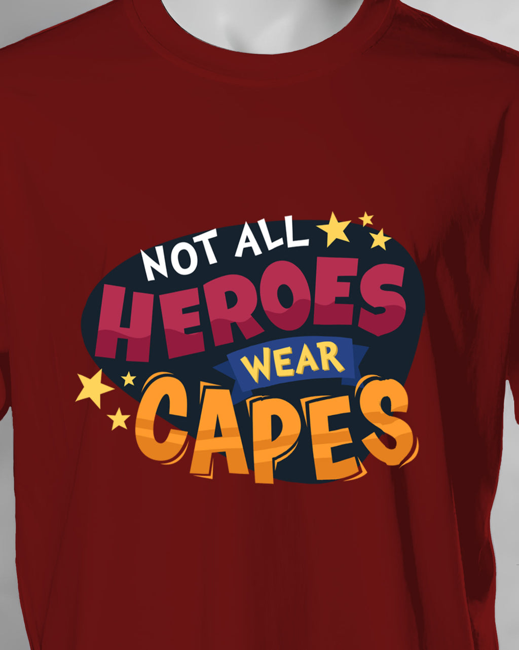 Unisex Retro Tee | Not All Heroes Wear CAPES