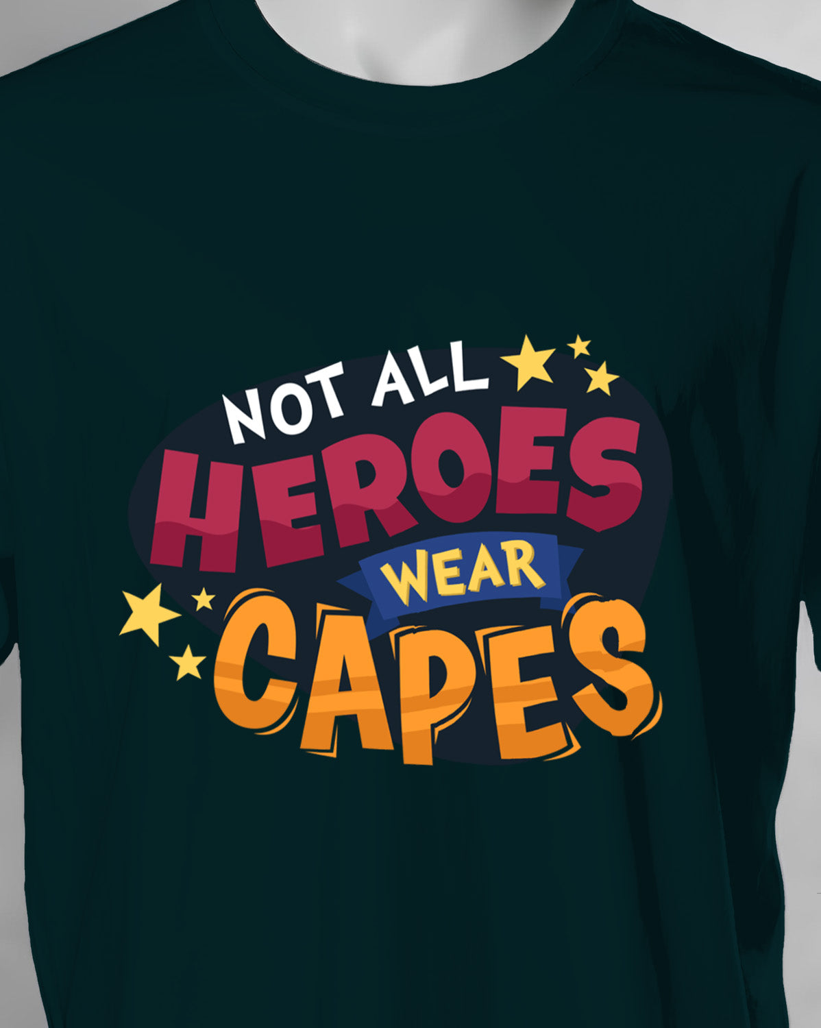Unisex Retro Tee | Not All Heroes Wear CAPES