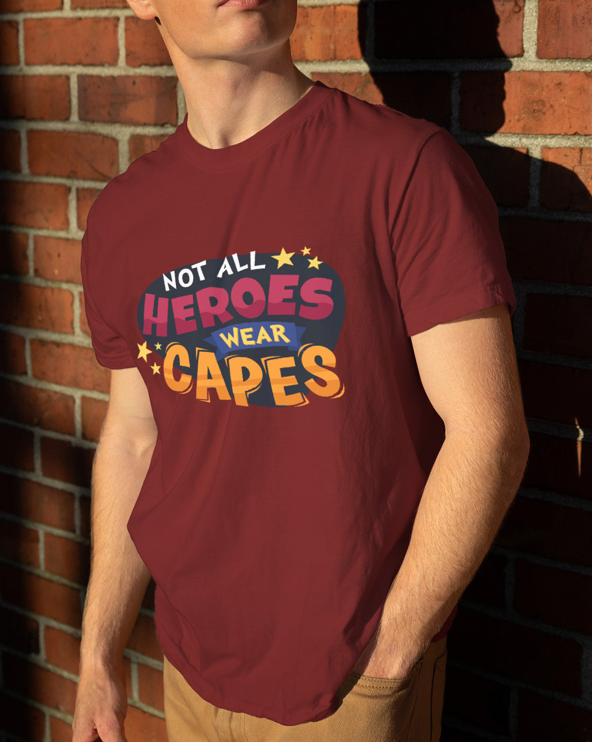 Unisex Retro Tee | Not All Heroes Wear CAPES